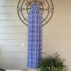 Mud Pie Miley Maxi Dress Blue Ikat